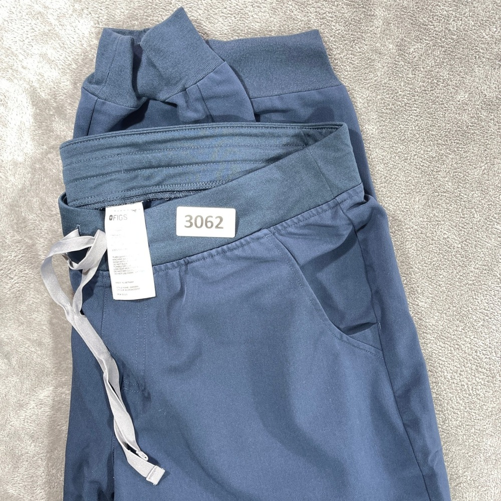 FIGS Zamora Jogger Scrub Pants Women Large Petite Navy Blue Technical Collection